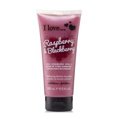 Vartalokuorinta I Love Exfoliating Shower Smoothie Raspberry & Blackberry 200 ml hinta ja tiedot | Vartalokuorinnat | hobbyhall.fi