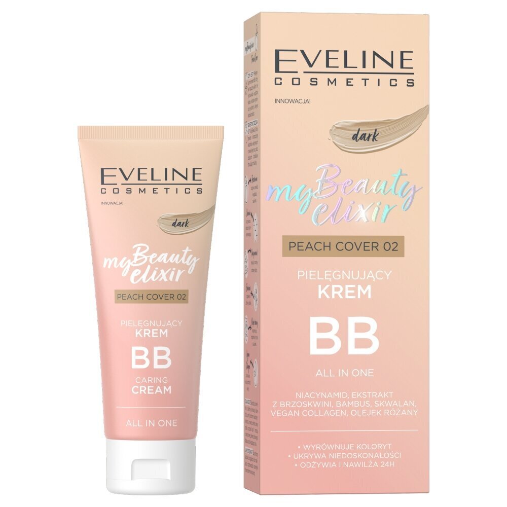 Eveline Cosmetics My Beauty 5-in-1 BB-voide 02 Persikka, Tumma, 30ml hinta ja tiedot | Meikkivoiteet ja puuterit | hobbyhall.fi