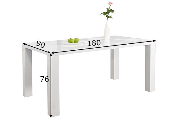 Pöytä SalesFever Laud 399538, valkoinen hinta ja tiedot | Ruokapöydät | hobbyhall.fi
