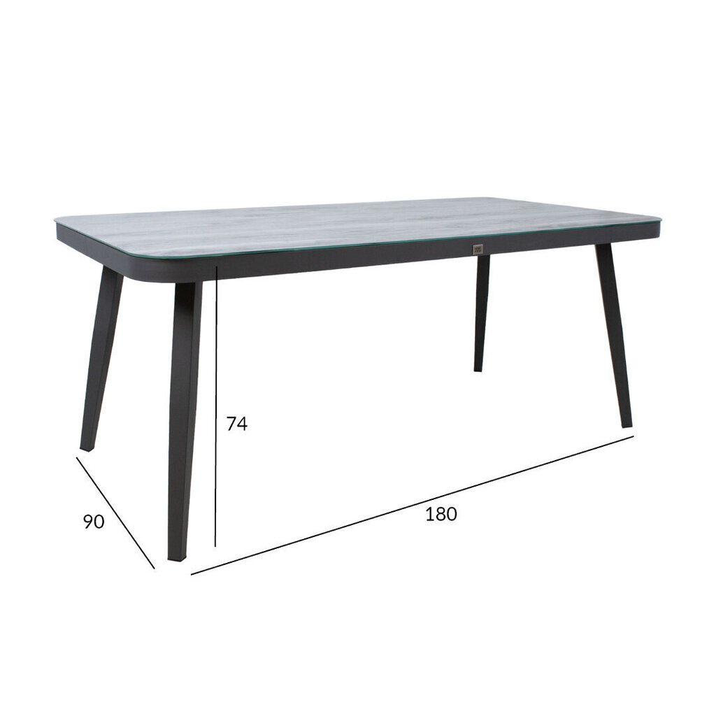 MARIE Pöytä 180x90xH74cm, harmaa hinta ja tiedot | Ruokapöydät | hobbyhall.fi