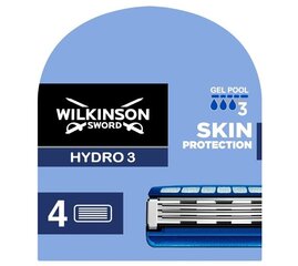 Wilkinson, Hydro 3 Ihosuojattu Vaihtopäät, 4 kpl hinta ja tiedot | Parranajo ja karvanpoisto | hobbyhall.fi