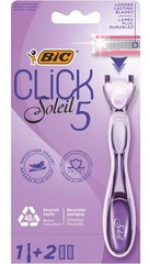 Bic, Partakone Click 5 Soleil + 2 Vaihtopäätä hinta ja tiedot | Parranajo ja karvanpoisto | hobbyhall.fi