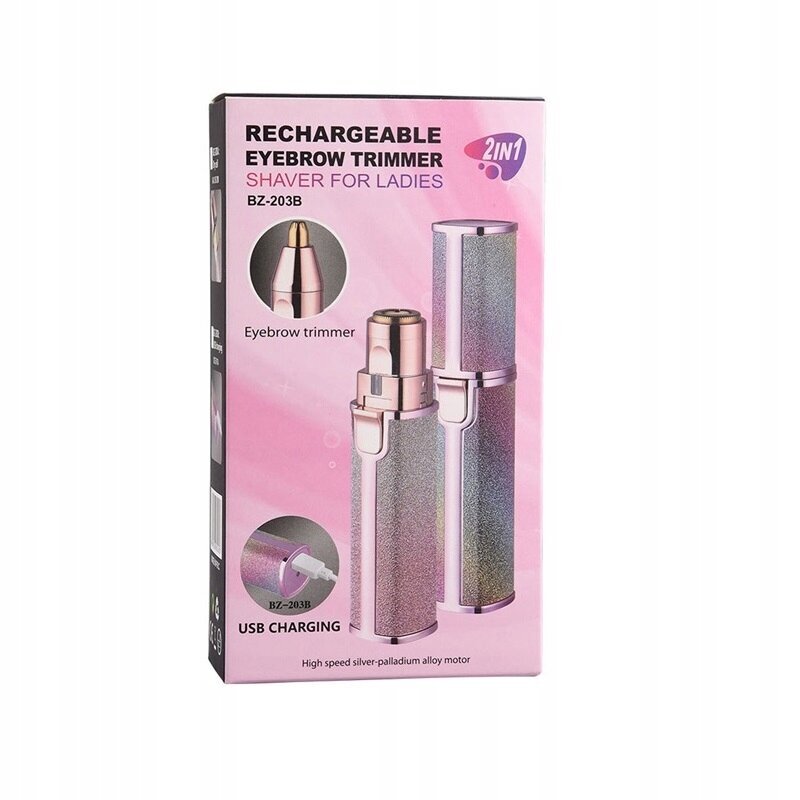 NOSE-BREAR DEPILER BODY TRIMMER Glitter USB hinta ja tiedot | Parranajo ja karvanpoisto | hobbyhall.fi