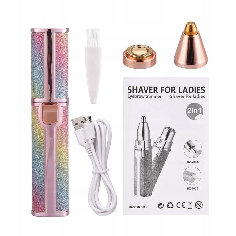 NOSE-BREAR DEPILER BODY TRIMMER Glitter USB hinta ja tiedot | Parranajo ja karvanpoisto | hobbyhall.fi