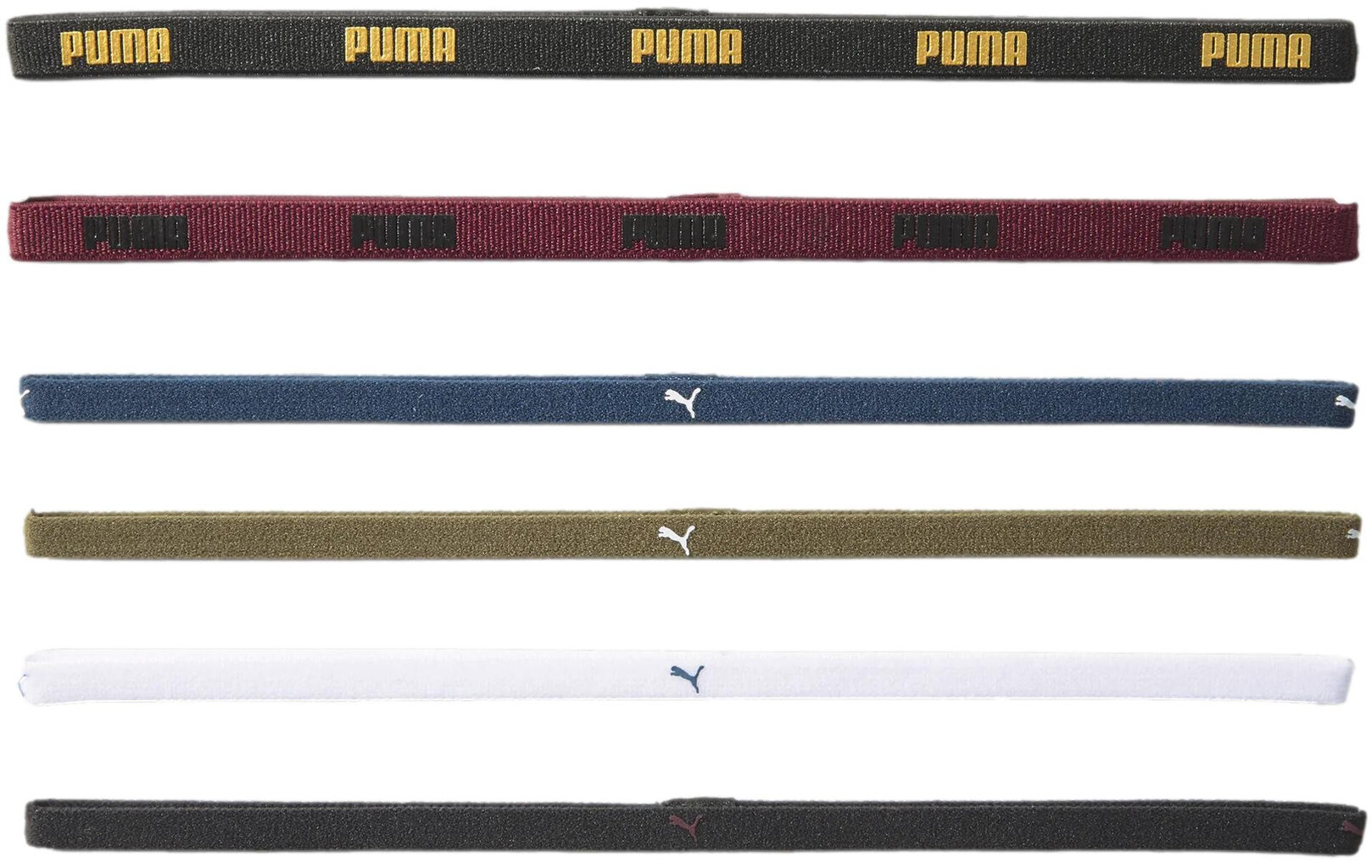 Puma Pääpanta At Sportbands (6pcs) Dusty Colored 053452 21 hinta ja tiedot | Hiustarvikkeet | hobbyhall.fi