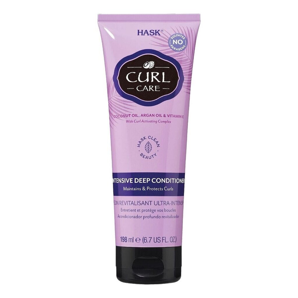 Pienten tiukkojen kiharten hoitoaine HASK Curl Care (198 ml) hinta ja tiedot | Hoitoaineet | hobbyhall.fi