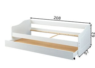 Interlink sänky 90x200 cm, valkoinen hinta ja tiedot | Sängyt | hobbyhall.fi