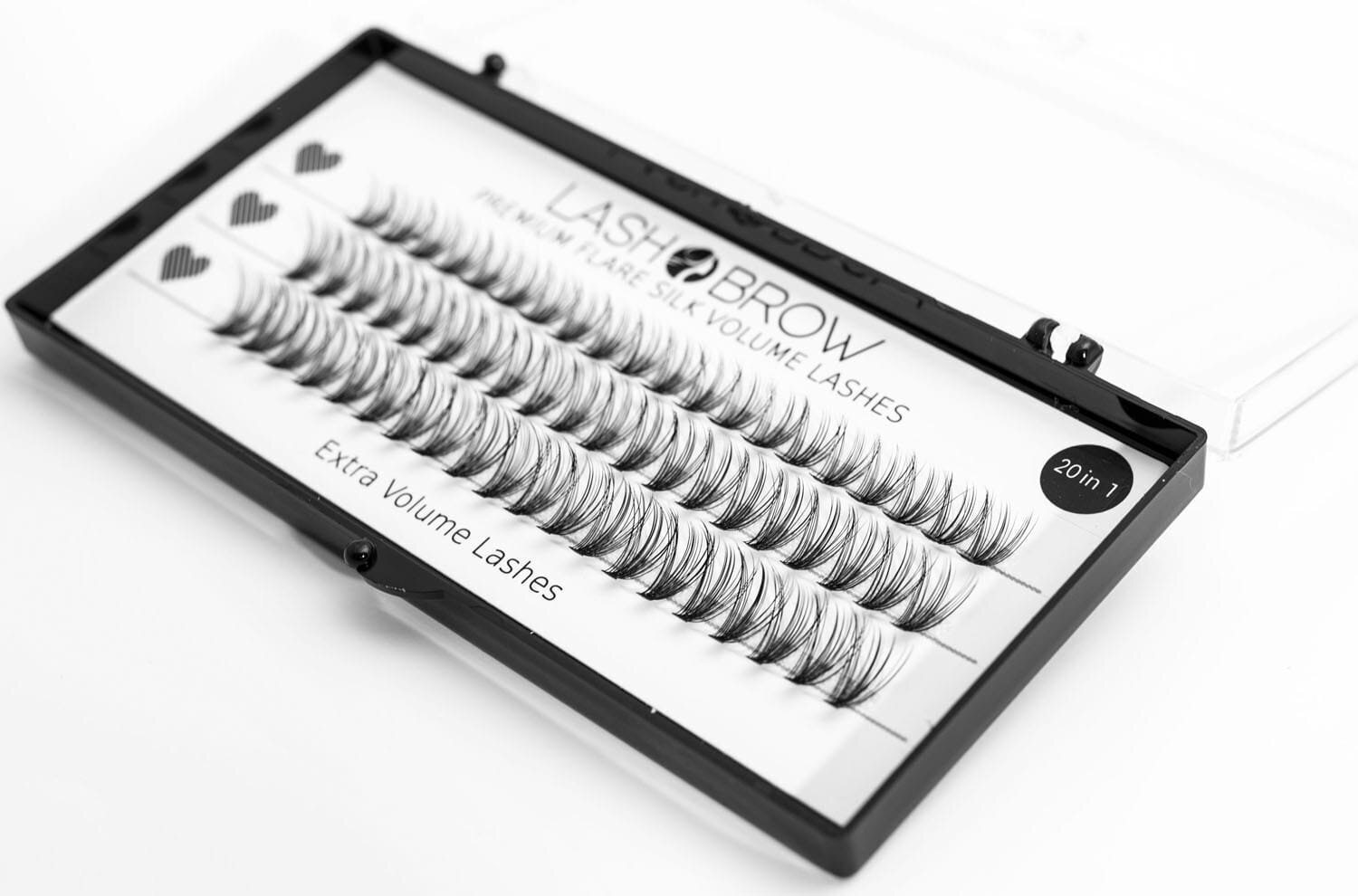 Lash Brow Premium Flare silkkiripset, 20in1 hinta ja tiedot | Irtoripset ja ripsentaivuttimet | hobbyhall.fi