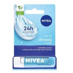 Suojaava huulipuna huulille Nivea Hydro Care, 4,8 g hinta ja tiedot | Huulipunat, huulikiillot ja huulirasvat | hobbyhall.fi