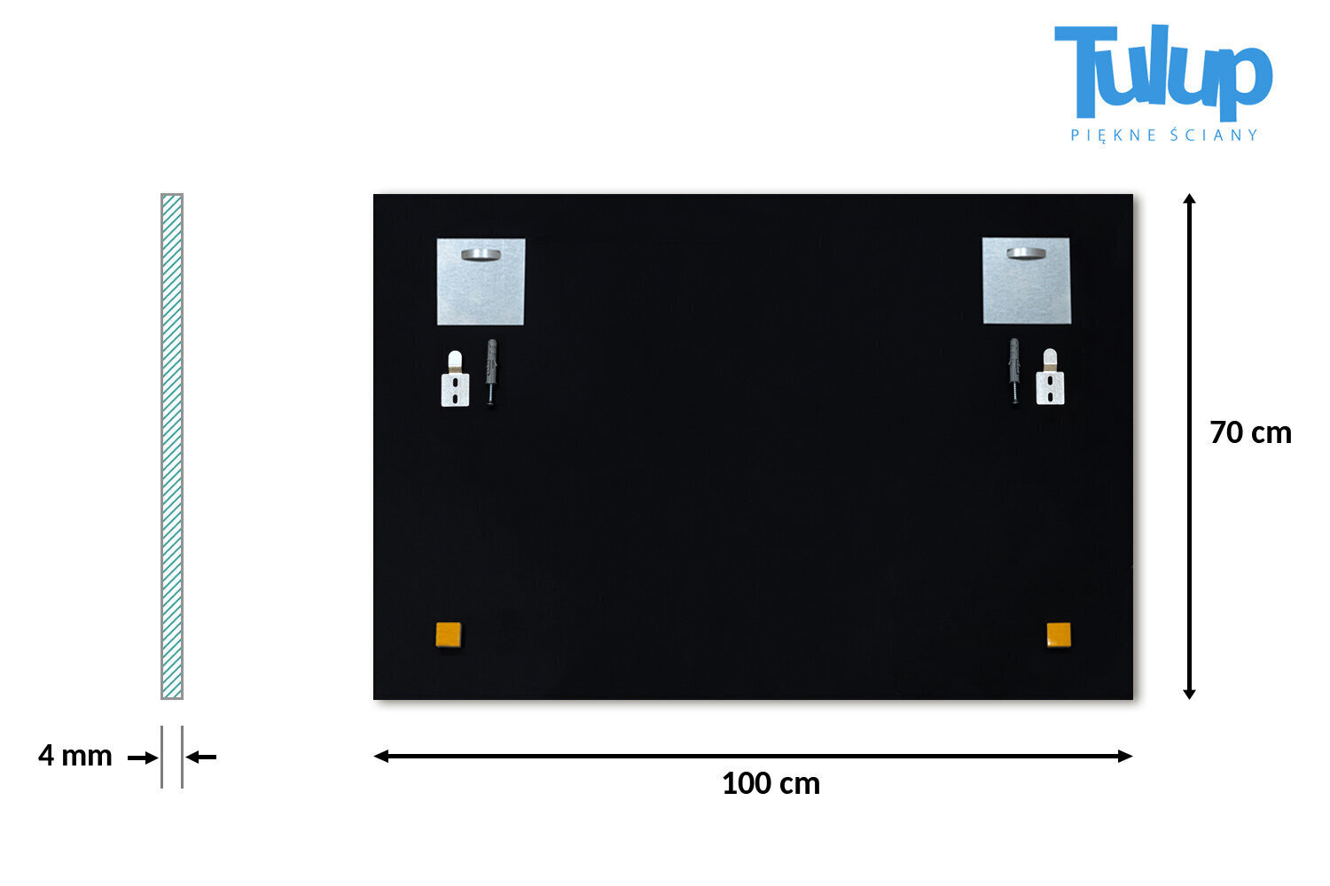 Moderni suorakaiteen muotoinen seinäpeili - Tulup - suorakulmainen 100x70 cm hinta ja tiedot | Peilit | hobbyhall.fi