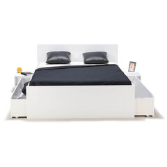 Sänky Xenia laatikoilla, 140x200 cm, valkoinen. hinta ja tiedot | Sängyt | hobbyhall.fi