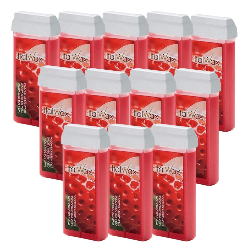 Vahapatruuna ItalWax Strawberry, 12x100ml hinta ja tiedot | Karvanpoistoaineet | hobbyhall.fi