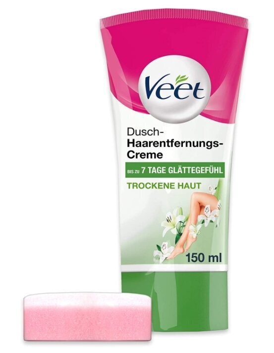 Veet, Nopea ja tehokas suihkugeeli vahojen poistoon, 150 ml hinta ja tiedot | Karvanpoistoaineet | hobbyhall.fi