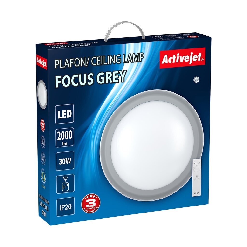 Activejet LED-kattovalaisin Aje-Focus Grey ohjauspaneelilla hinta ja tiedot | Kattovalaisimet | hobbyhall.fi