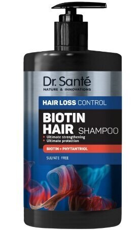 Biotiinipohjainen Hiustenlähtöä Estävä Shampoo Dr. Sante - 1000ml - Biotiinipitoista hiustenhoitoa. hinta ja tiedot | Shampoot | hobbyhall.fi