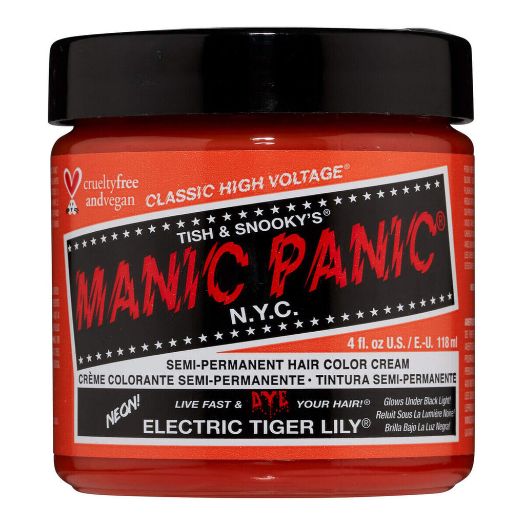 Pysyvä väriaine Classic Manic Panic Electric Tiger Lily (118 ml) hinta ja tiedot | Hiusvärit | hobbyhall.fi