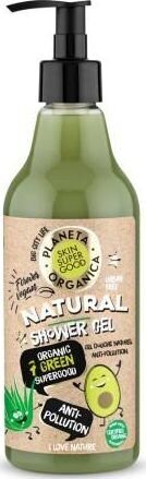 Planeta Organica Luonnollinen suihkugeeli 7 Green Superfood (Organic Shower Gel) 500 ml hinta ja tiedot | Suihkusaippuat ja suihkugeelit | hobbyhall.fi