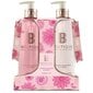 Käsienhoitosetti Grace Cole Boutique, Cherry Blossom & Peony: nestemäinen käsisaippua 500 ml + käsi- ja vartalomaito 500 ml hinta ja tiedot | Saippuat | hobbyhall.fi