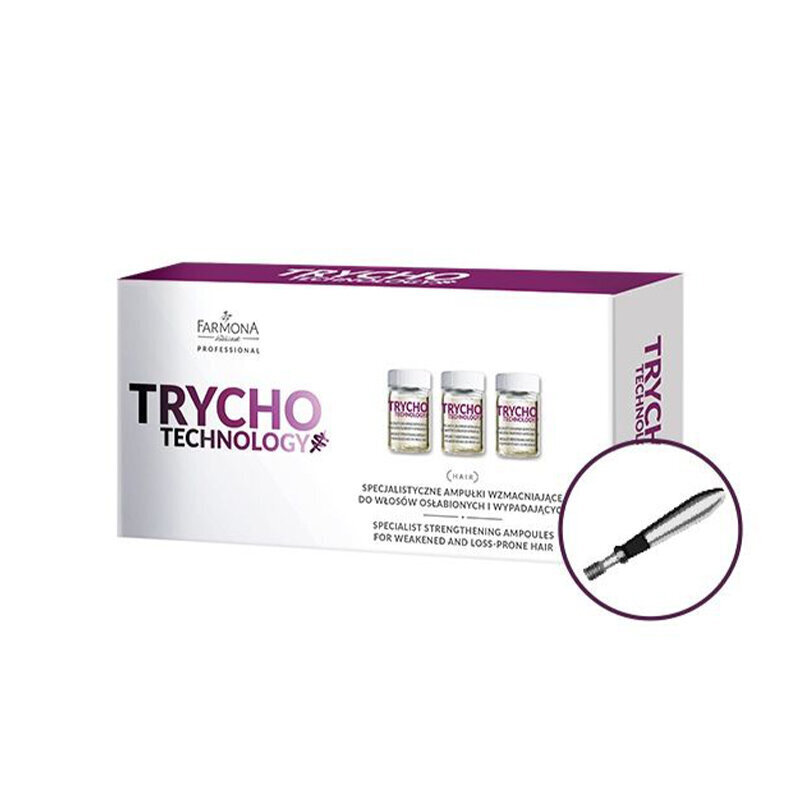 " Farmona trycho Technology Specialist Strengthening Ampulles heikoille ja lentäville hiuksille 10 x 5 ml hinta ja tiedot | Naamiot, öljyt ja seerumit | hobbyhall.fi