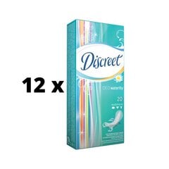 Terveyssiteet Discreet Water Lily, 20 kpl. x 12 kpl. paketti hinta ja tiedot | Tamponit ja terveyssiteet | hobbyhall.fi