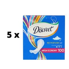 Hygieniatyynyt Discreet Air, 100 kpl. x 5 kpl. paketti hinta ja tiedot | Tamponit ja terveyssiteet | hobbyhall.fi