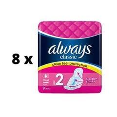 Hygieniapakkaukset aina Maxi, 9 kpl. x 8 kpl. paketti hinta ja tiedot | Tamponit ja terveyssiteet | hobbyhall.fi