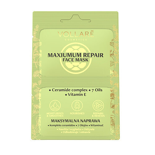 Kasvonaamio Vollare Maximum Repair Deep Regency Intense Renew, 2x5 ml hinta ja tiedot | Kasvonaamiot ja silmänalusaamiot | hobbyhall.fi