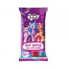 Kosteuspyyhkeet My Little Pony mansikka, 15 kpl hinta ja tiedot | Kosteuspyyhkeet, vanulaput ja vanupuikot | hobbyhall.fi