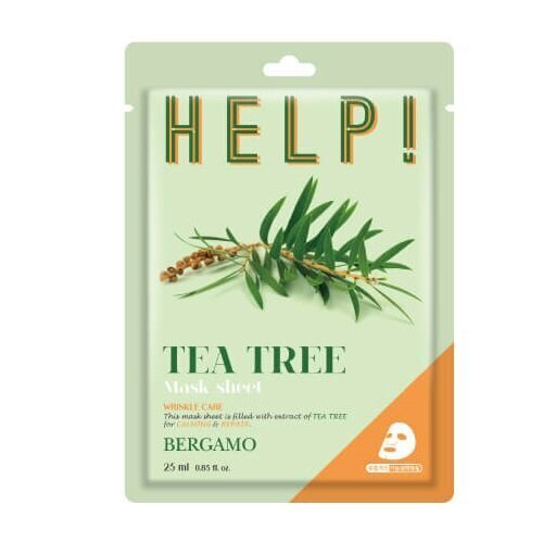 Bergamo Kasvonaamio Tea Tree - 25 ml hinta ja tiedot | Kasvonaamiot ja silmänalusaamiot | hobbyhall.fi