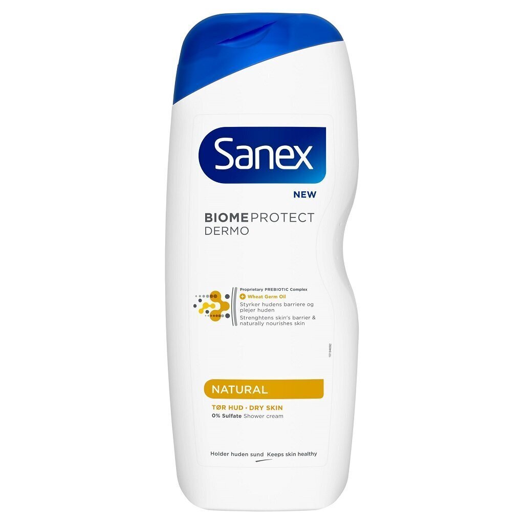 Suihkugeeli Sanex BiomeProtect Natural, 6 x 500 ml hinta ja tiedot | Suihkusaippuat ja suihkugeelit | hobbyhall.fi