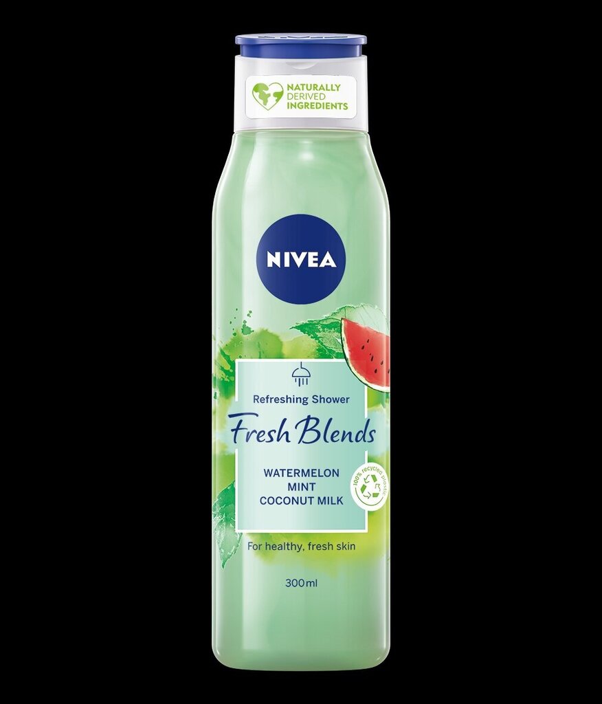 Suihkugeeli Nivea Fresh Blends vesimeloniuutteella, 6 x 300 ml hinta ja tiedot | Suihkusaippuat ja suihkugeelit | hobbyhall.fi