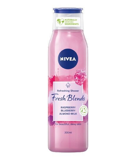 Suihkugeeli Nivea Fresh Blends vadelmauutteella, 6 kpl. hinta ja tiedot | Suihkusaippuat ja suihkugeelit | hobbyhall.fi