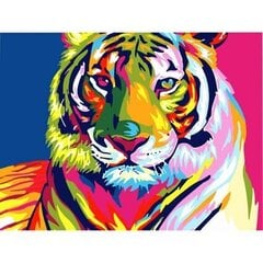 Akryyli ja kankaalle maalaus numerot "Tiger" 30x40cm hinta ja tiedot | Maalaa numeroiden mukaan | hobbyhall.fi