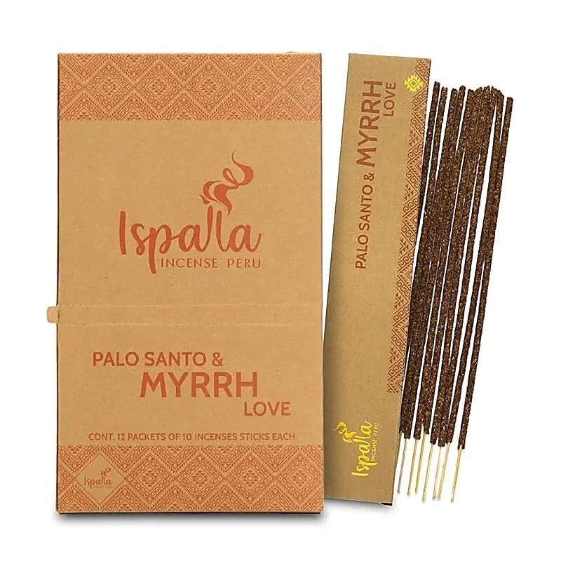 Palo Santo suitsukkeet Myrrh Love, Ispalla, 10 kpl. hinta ja tiedot | Huonetuoksut | hobbyhall.fi