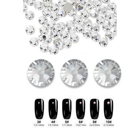 Swarovski-tyyppiset zirkonit SS6 Crystal Silver 1140 kappaletta hinta ja tiedot | Manikyyri- ja pedikyyritarvikkeet | hobbyhall.fi