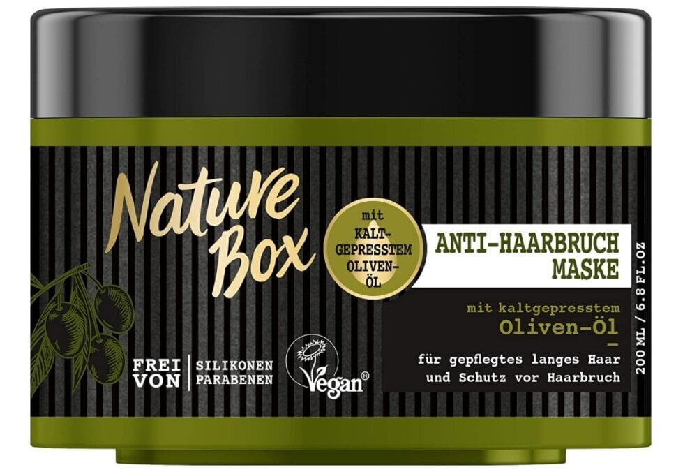 Nature Box Luomu Oliiviöljy Kasvonaamio, 200 ml hinta ja tiedot | Hiusnaamiot, öljyt ja seerumit | hobbyhall.fi