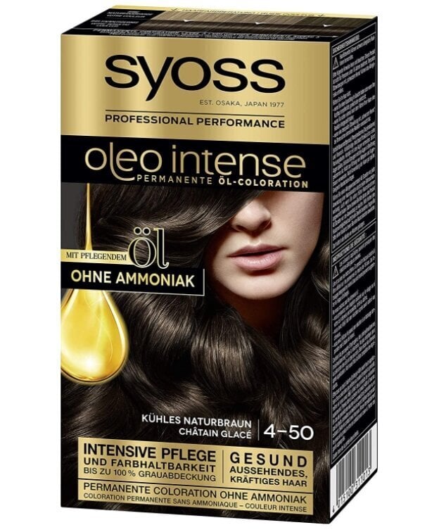 Syoss Oleo Intense Hiusväri, Luonnollinen Tumma Ruskea, 115 ml hinta ja tiedot | Hiusvärit | hobbyhall.fi