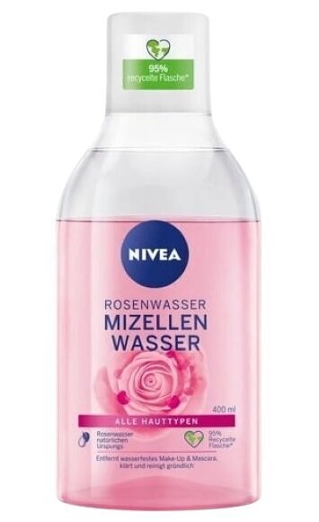 Nivea Ruusuvesi Micellar-puhdistusvesi, 400ml hinta ja tiedot | Kasvojen puhdistusaineet | hobbyhall.fi