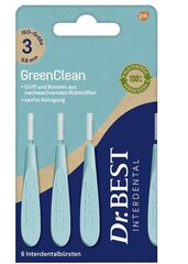 Dr.Best Interdentaaliharjat GreenClean 0,6 mm ISO 3, 6 kpl hinta ja tiedot | Suuhygienia | hobbyhall.fi