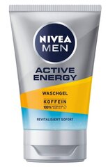 Nivea Men Active Energy Puhdistusgeeli kofeiinilla 100ml hinta ja tiedot | Kasvojen puhdistusaineet | hobbyhall.fi