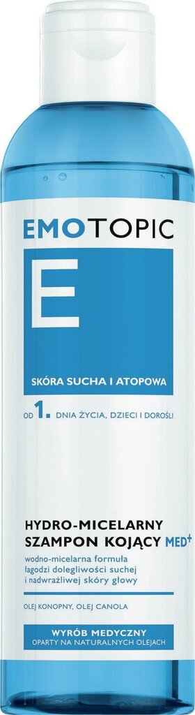 Emotopic Rauhoittava Hydro-mikroemulsio Sampooni 250ml hinta ja tiedot | Shampoot | hobbyhall.fi