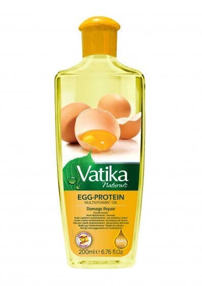 Korjaava öljy vaurioituneille hiuksille Egg Protein, Dabur Vatika, 200 ml hinta ja tiedot | Naamiot, öljyt ja seerumit | hobbyhall.fi