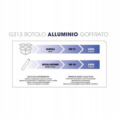 G313 KAMPAAMOALUMIINIFOLIO KOHOKUVIOITU HOPEA RULLASSA 15 CM:N RULLASSA hinta ja tiedot | Hiusvärit | hobbyhall.fi