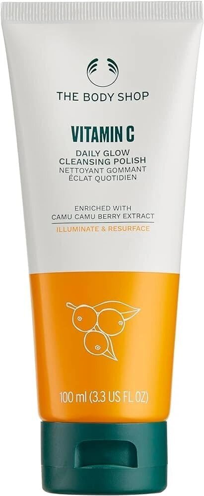 The Body Shop Vitamin C cleansing polish 100ml, kuoriva puhdistusaine hinta ja tiedot | Kasvojen puhdistusaineet | hobbyhall.fi