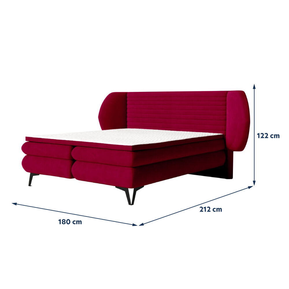 Sänky Selsey Cermone 3, 180x200 cm, punainen hinta ja tiedot | Sängyt | hobbyhall.fi