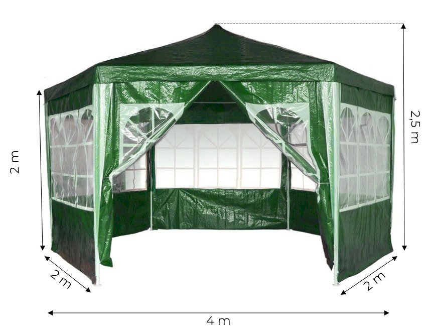 Puutarhateltta ikkunoilla, Moderni koti, 2 m x 2 m x 2 m, vihreä hinta ja tiedot | Puutarhapaviljongit | hobbyhall.fi