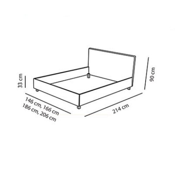 Päällystetty sänky, ruskea (Etna 23), 200x200 cm hinta ja tiedot | Sängyt | hobbyhall.fi