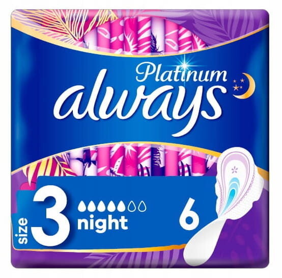 Always Platinum terveyssiteet siivekkeillä 6 kpl ultra yö hinta ja tiedot | Tamponit ja terveyssiteet | hobbyhall.fi