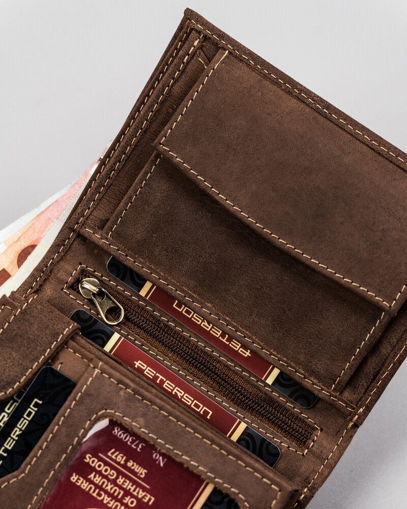 aitoa nahkaa lompakko, ilman lukko - peterson TY26026 hinta ja tiedot | Naisten käsilaukut | hobbyhall.fi