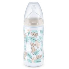 Vauvan tuttipullo Nuk First Choise Lion King, 6-18 kk, 300 ml hinta ja tiedot | Tuttipullot ja tarvikkeet | hobbyhall.fi